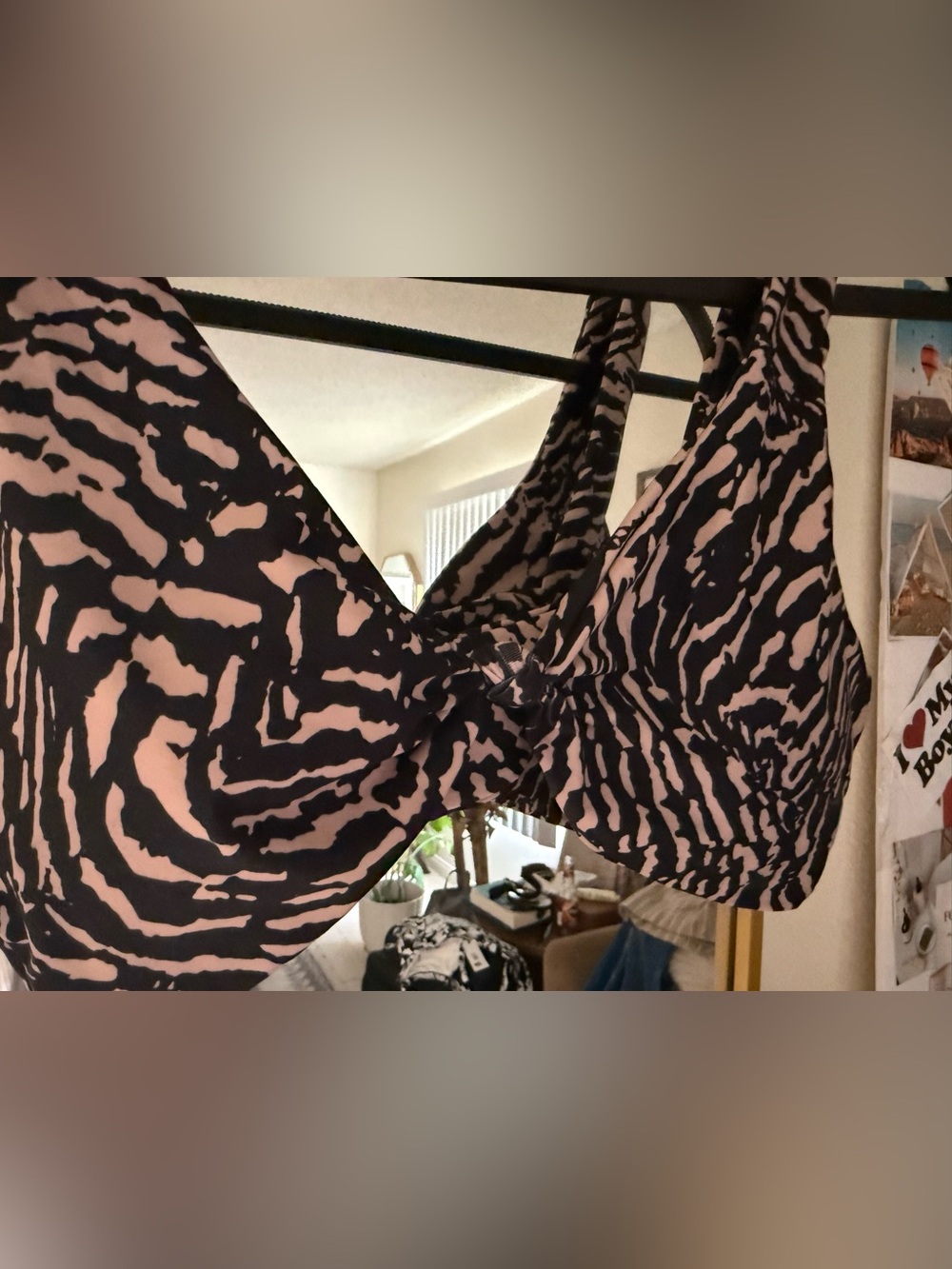 Amazon Black and tan swim bralette